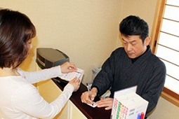 会計、次回の予約